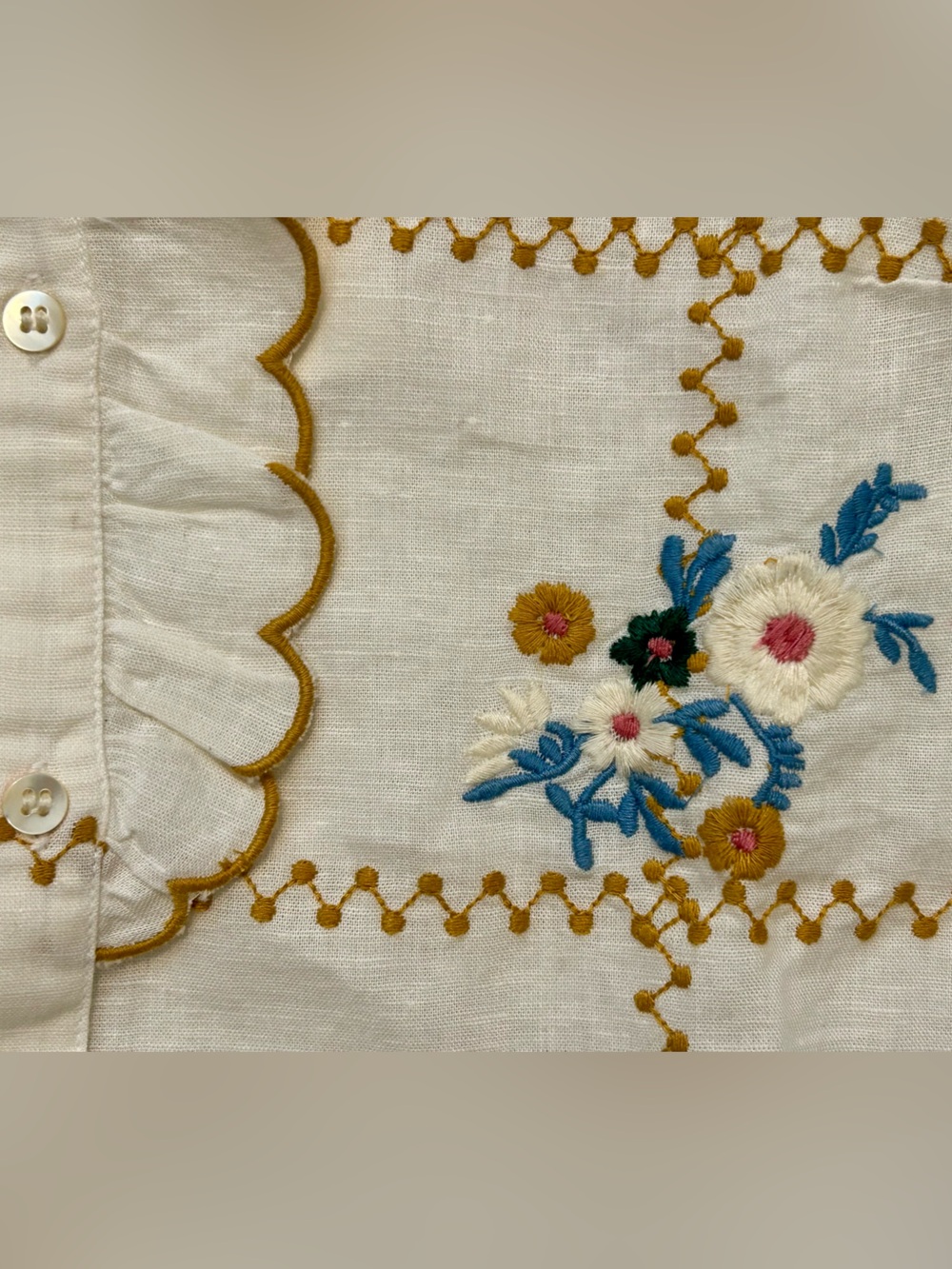 Chlo Shirt - Sezane x Lucia Vergara - Aciano Embroidery - US2 / FR34 - Picture 8 of 14